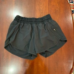Black Lulu Lemon Tracker Shorts